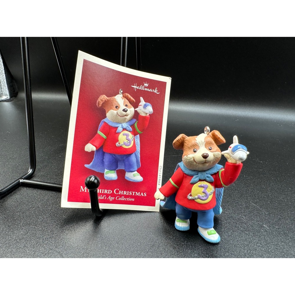 Hallmark Keepsake 2005 My Third Christmas Child's Age Puppy Superhero QXG4552